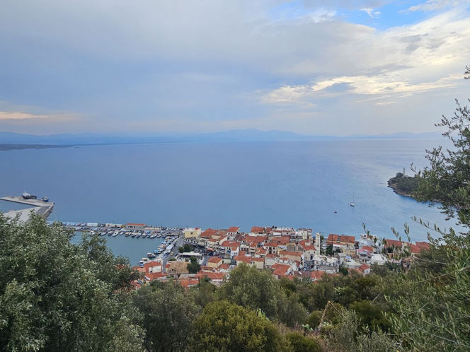 Sea view building plot hillside in Gythio town - GrGY766