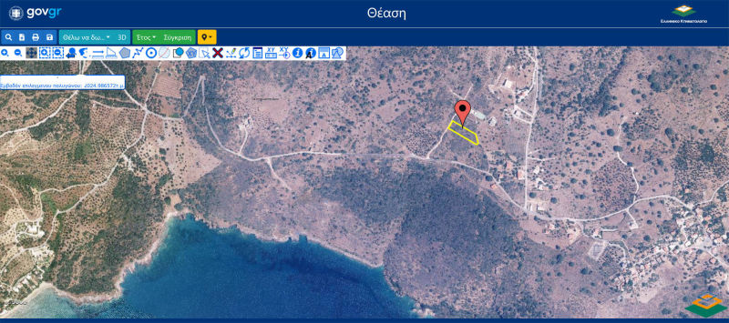 Sea view land plot with building permission in Mani - GrKAL728c